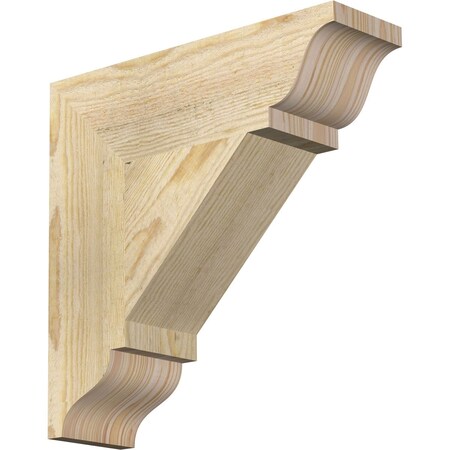 Ekena Millwork Traditional Traditional Rough Sawn Bracket, Douglas Fir, 4"W x 14"D x 14"H BKT04X14X14TRA01RDF
